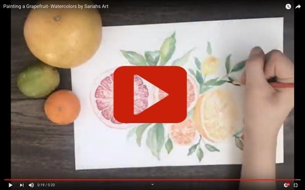 Watch this time lapse of me painting grapefruit